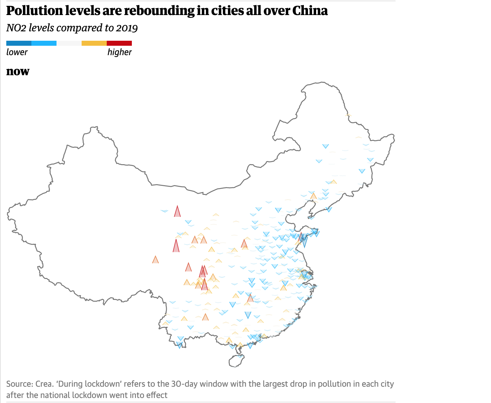 China air pollution levels