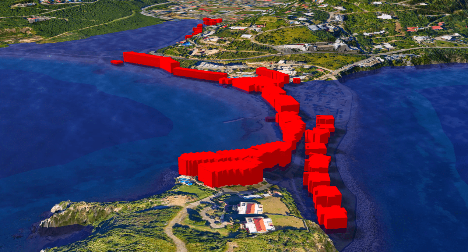 Image: Sea level rise impacts in Sint Maarten in the Caribbean. Credits: Fugro