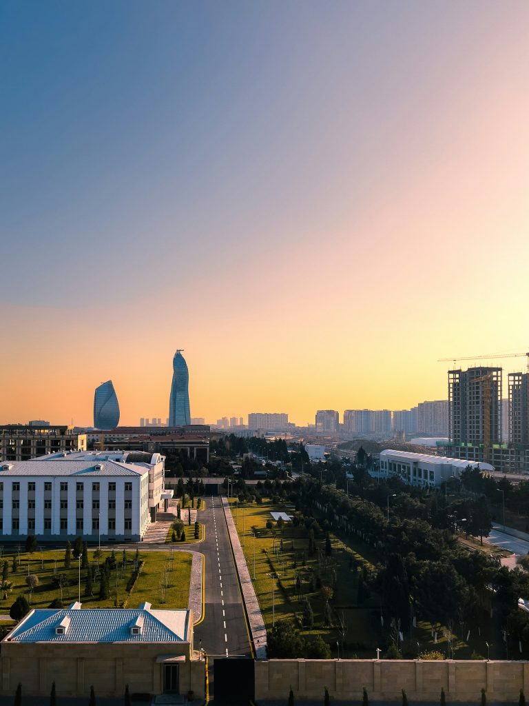 baku at sunset